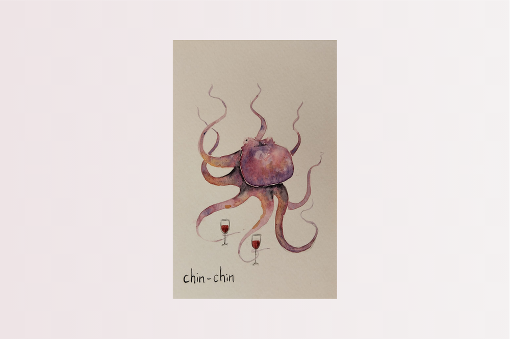 Postales animales pulpo